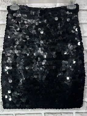 |•EXPRESS TRICOT•| Vintage 80s Large Sequin Stretch Skirt Size Small